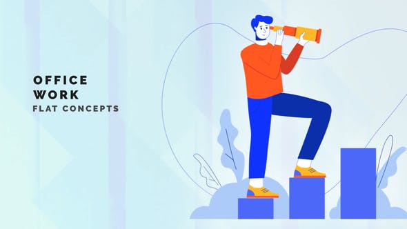 Videohive Office work - Flat Concepts 34601334