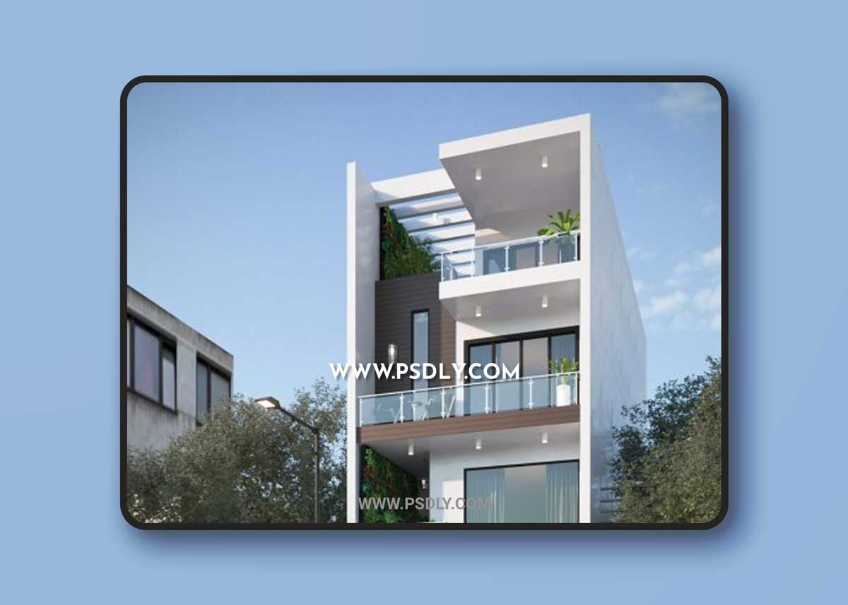 3D Exterior House Scene 4 By Huy Hieu Lee 3D Models