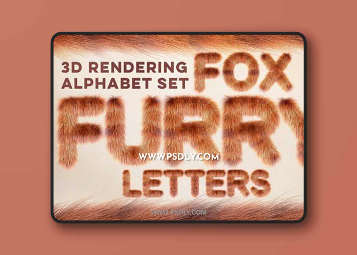 3D Fox Furry Letters Pack