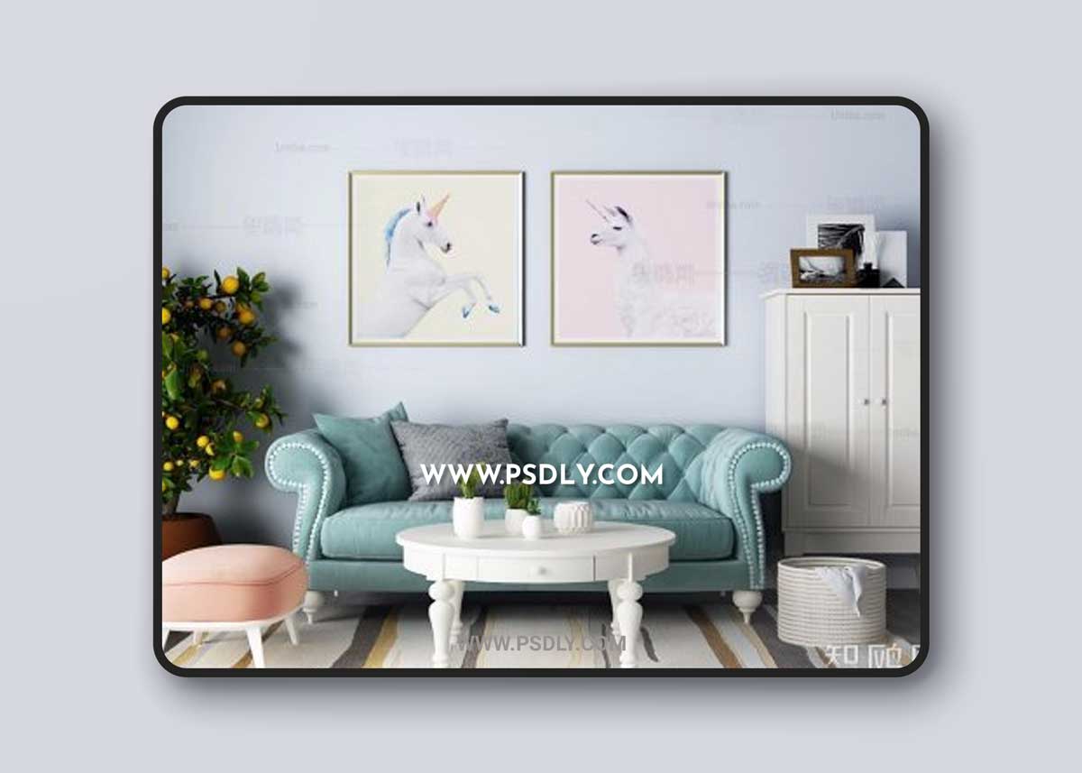 American modular sofa 3D Models