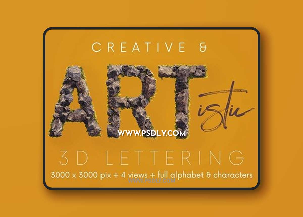 Dark Stones - 3D Lettering