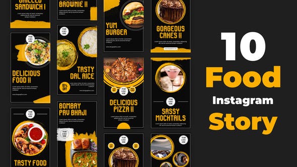 Videohive Food Promo Stories - Food Instagram Story Pack 34916616