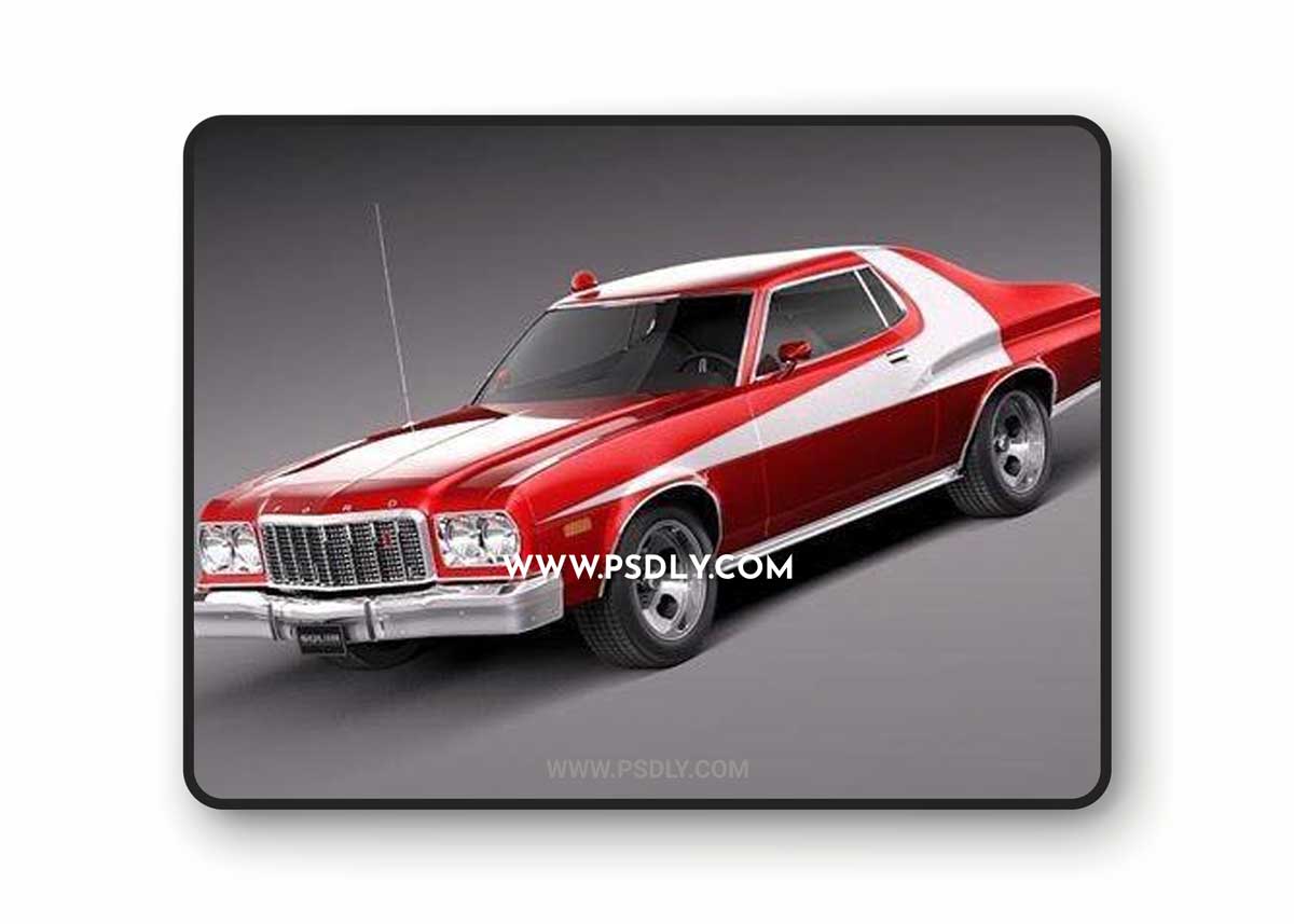 Ford Gran Torino 1975 Starsky n Hutch 3D Models