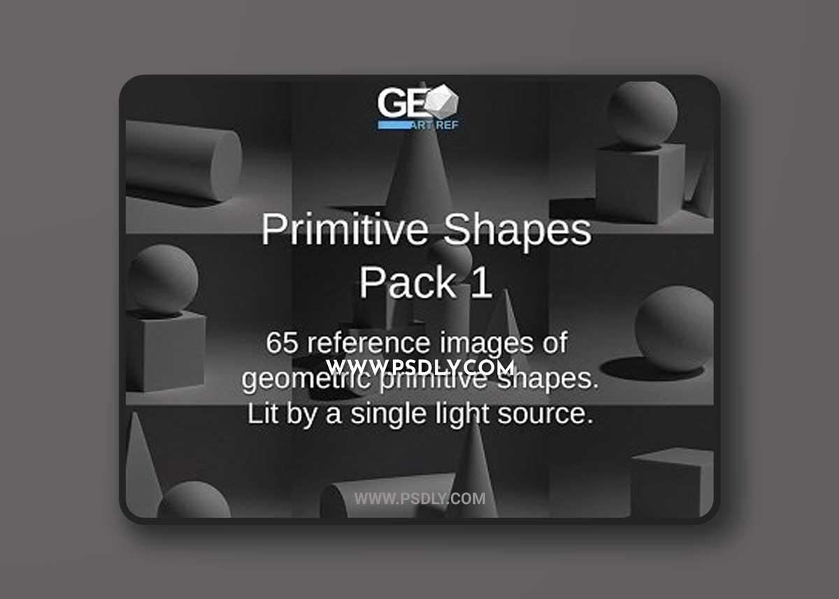 Geo Art Ref Primitive Shapes Pack (1,2,3) 3D Models