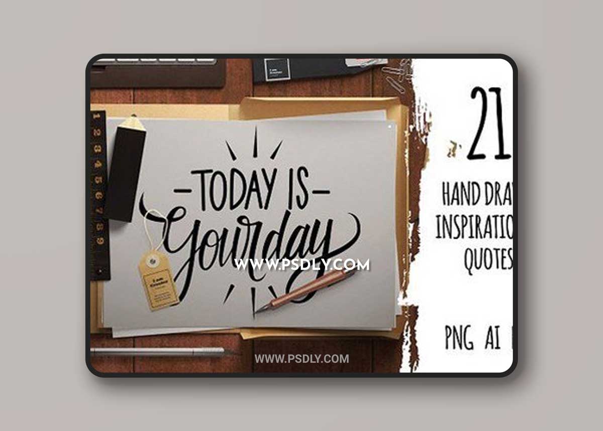 Hand drawn inspirational quotes