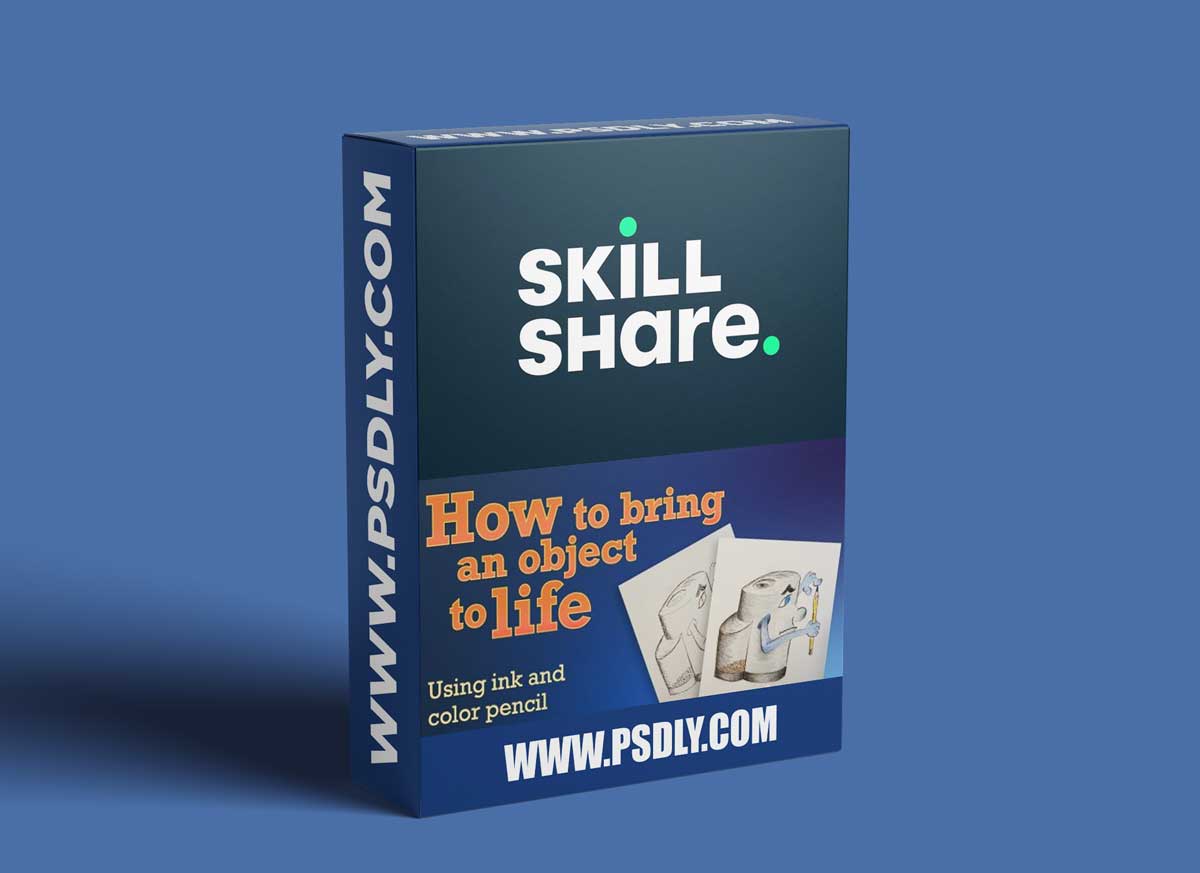 How to bring an object to live using ink and color pencil