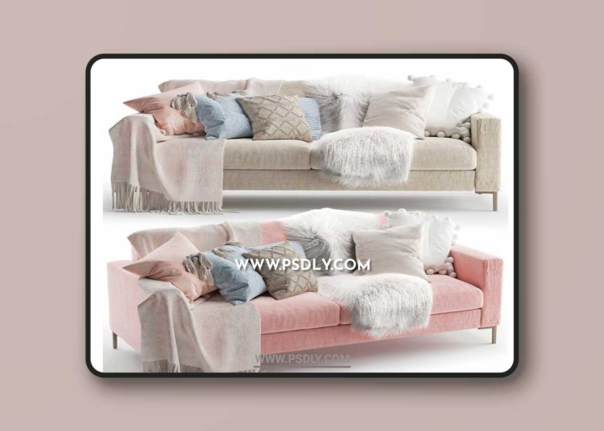 Juno 3 Seater Sofa 3D Model