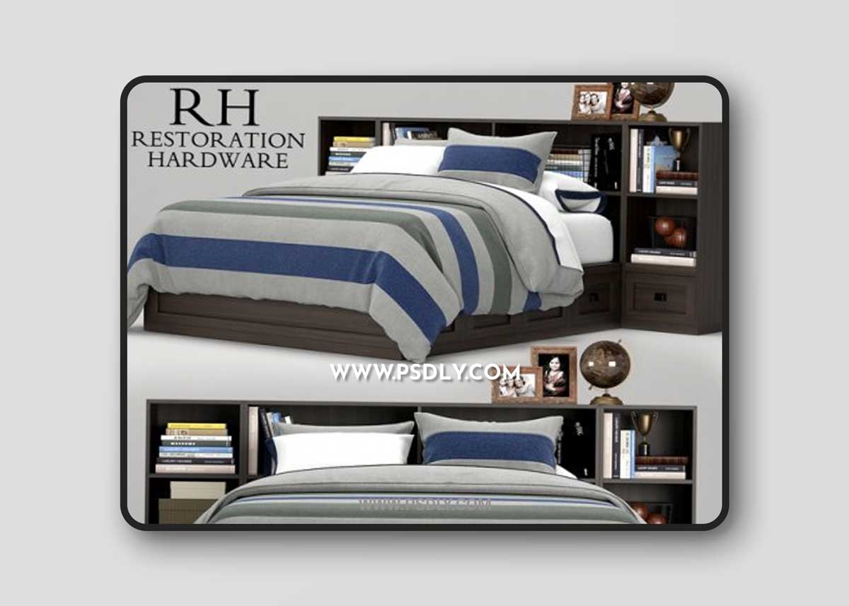 Keynes Storage bed, RH Teen 3D Models