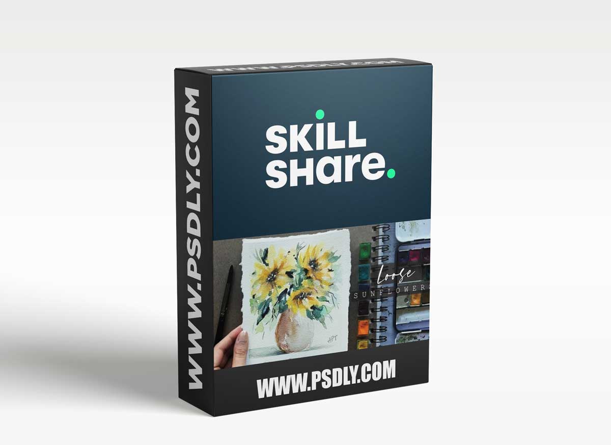 Loose Watercolor Florals - Sunflower Painting Using The Wet On Wet