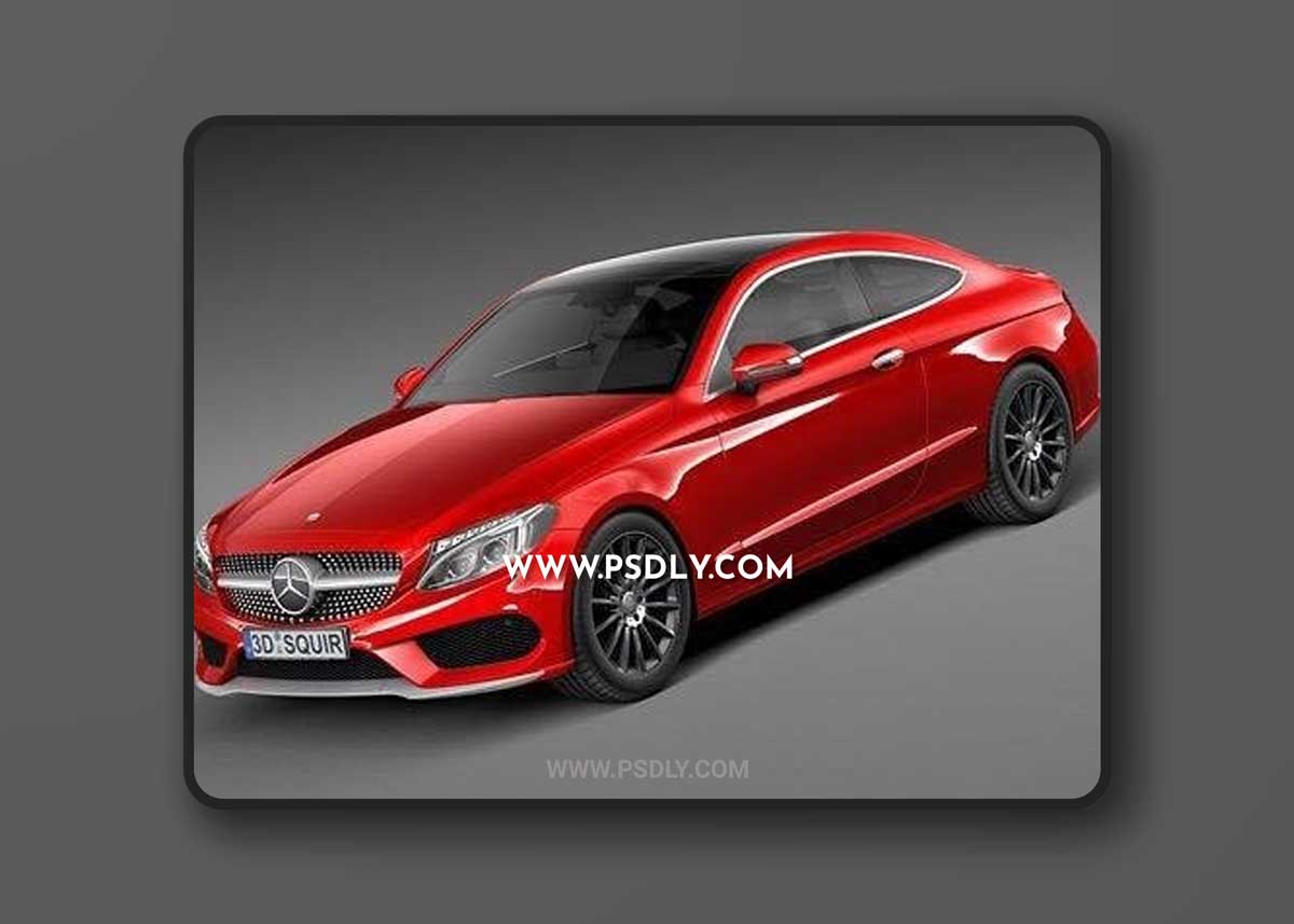 Mercedes-Benz C-class Coupe 2017 3D Models