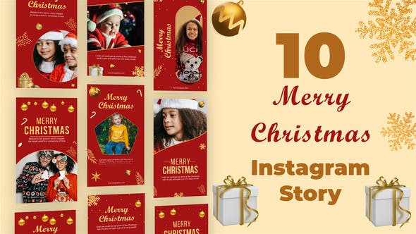 Videohive Merry Christmas Social Story Pack 34917094