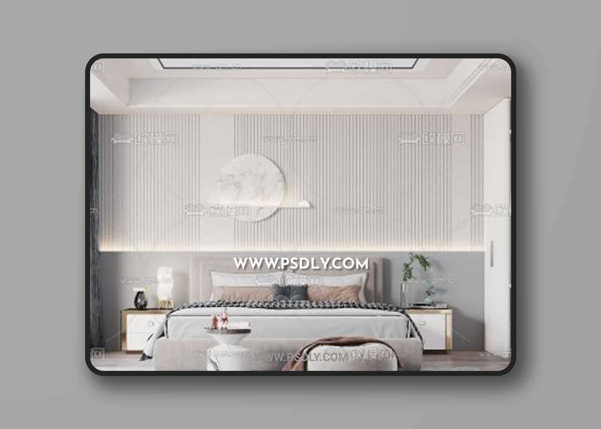 Modern bedroom 3d model 11649262