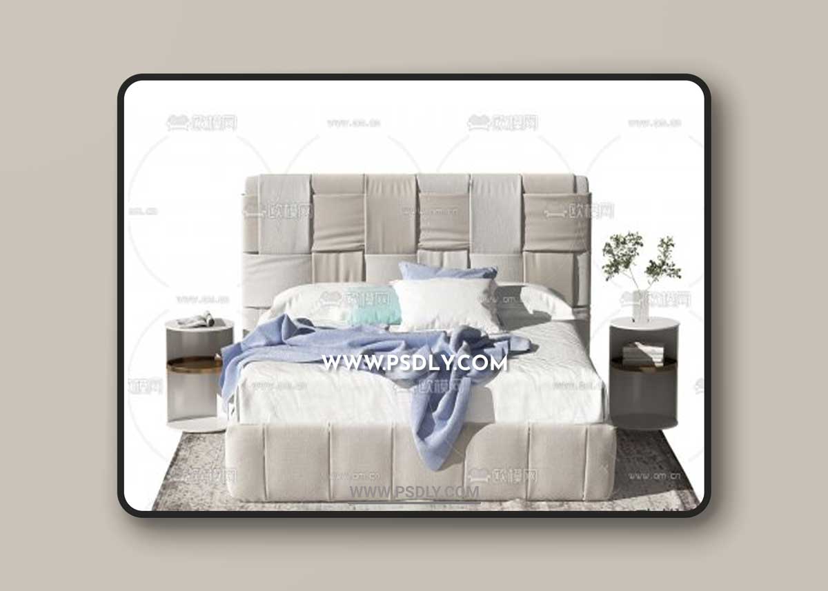 Modern fabric double bed 11596980