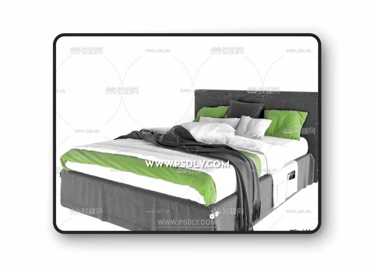 Modern minimalist double bed 11592039