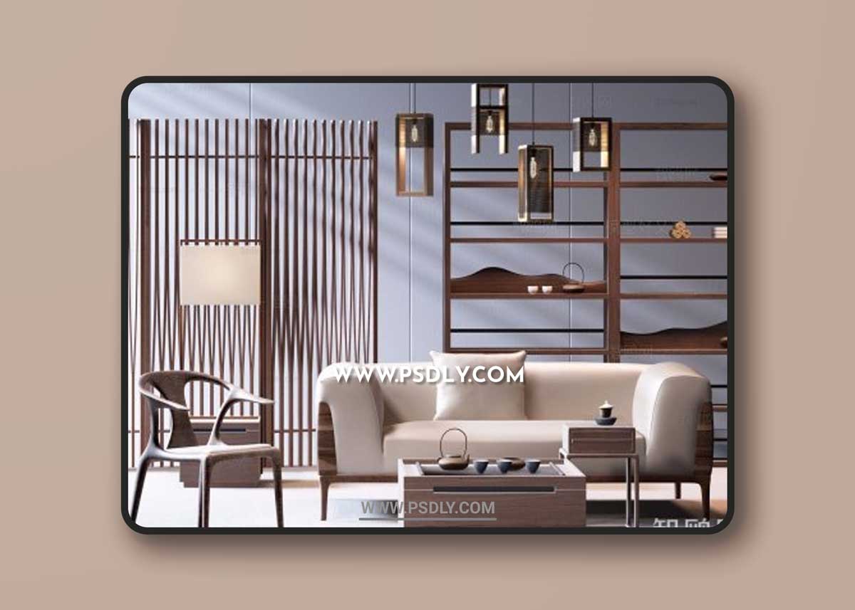 Modern modular sofa 04 3D Model