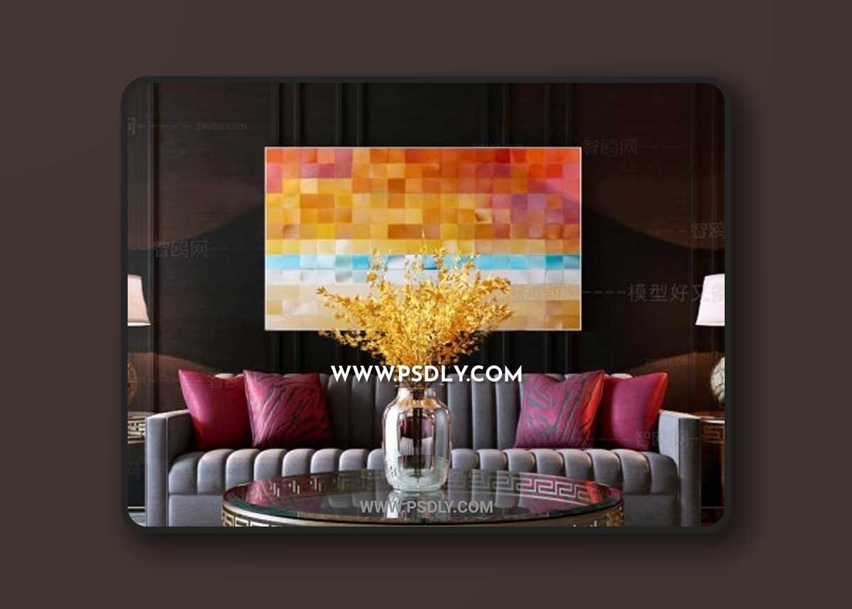 Modern multi-seat sofa 3D Models