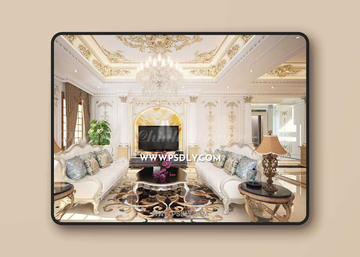 Neoclassical Living Room