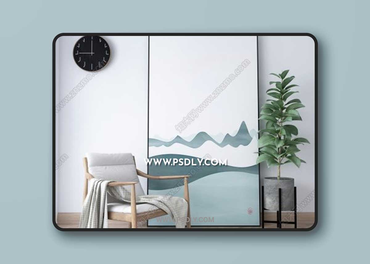 Nordic single chair Decorative plant