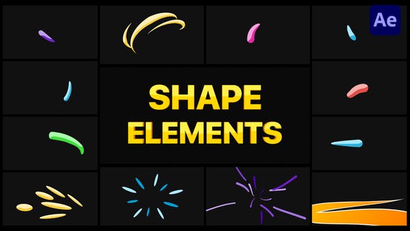 Videohive Shape Elements Pack | After Effects 34603420