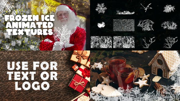 Videohive Frozen Ice Animated Textures for After Effects 34907004