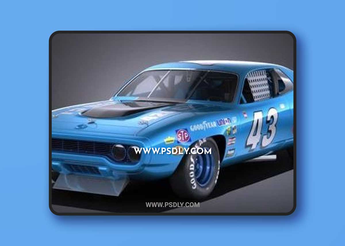 Plymouth Roadrunner NASCAR Richard Petty 1971 3D Models