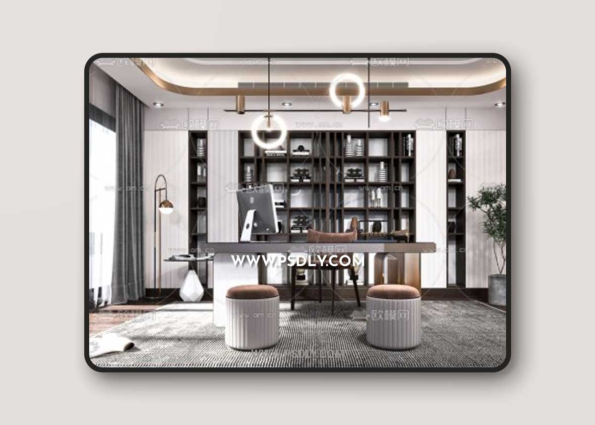 Study room 3d model 11660929