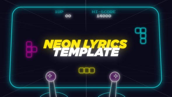 Videohive Neon Lyrics Template and Elements 33898976