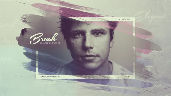 Videohive Brush Strokes Frame Slideshow 20698299