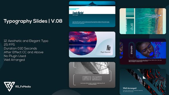 Videohive Typography Slides - Modern Lifestyle V.08 34813199