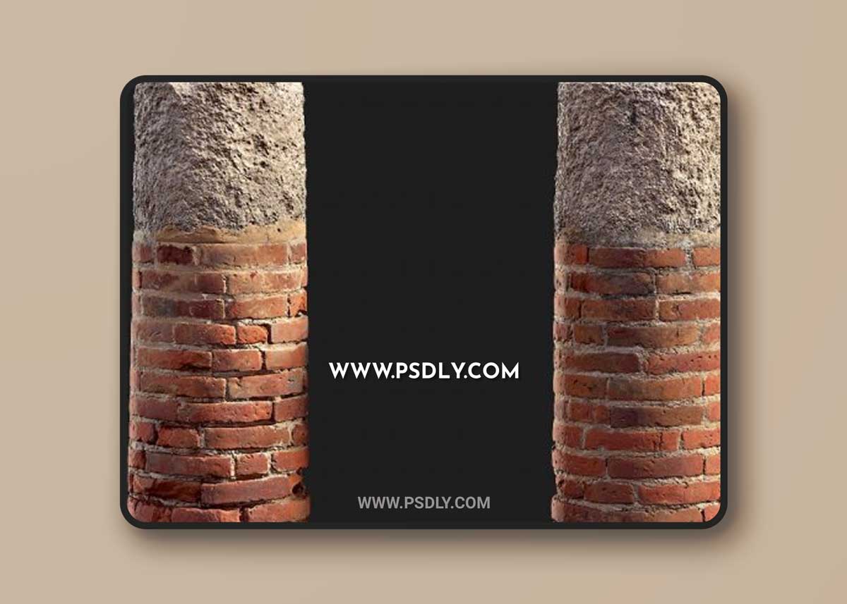 Roman Red Brick Column 3D Models