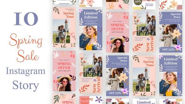 Videohive Spring sale instagram story collection 34768418