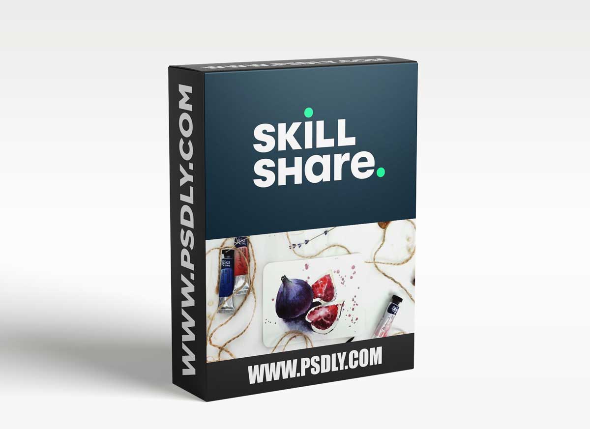 Tropical Fruit Series: FIGS [course 4]. Paint Easy Food Postcards in Watercolor Like a Pro