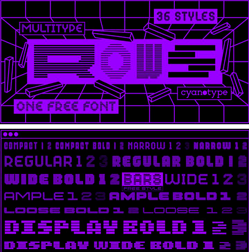 MultiType Rows Font Family