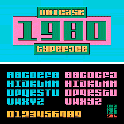 SK 1980 Unicase Font Family