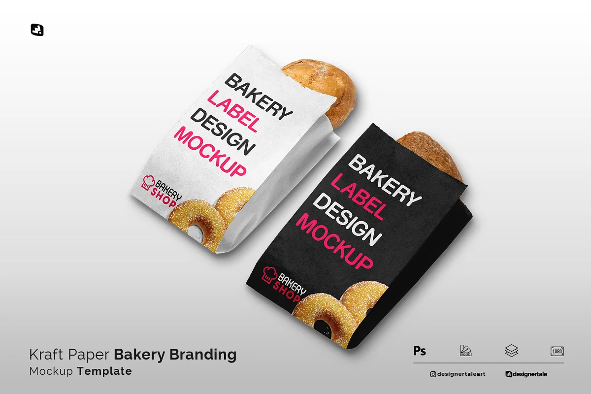 CreativeMarket - Kraft Paper Bakery Branding Mockup 6337075