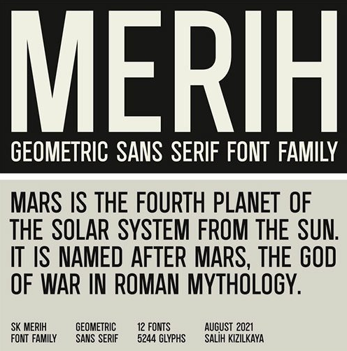 SK Merih Font Family
