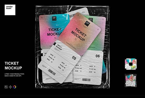 CreativeMarket - Ticket Mockup 6630373