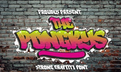 The Ponkys - Strong Graffiti Font