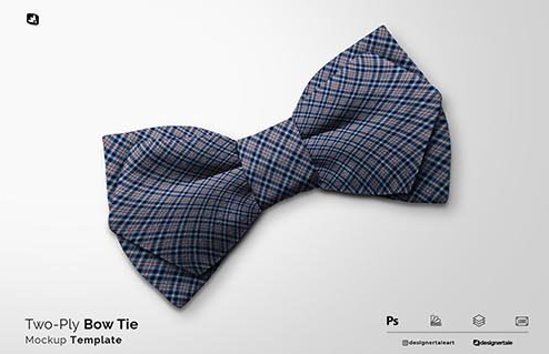 CreativeMarket - Two-Ply Bow Tie Mockup 6245229