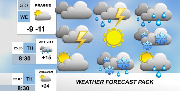 Videohive Weather Forecast Pack 4053458