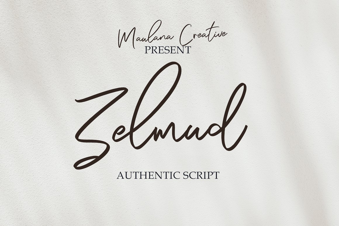 Zelmud Authentic Script Font