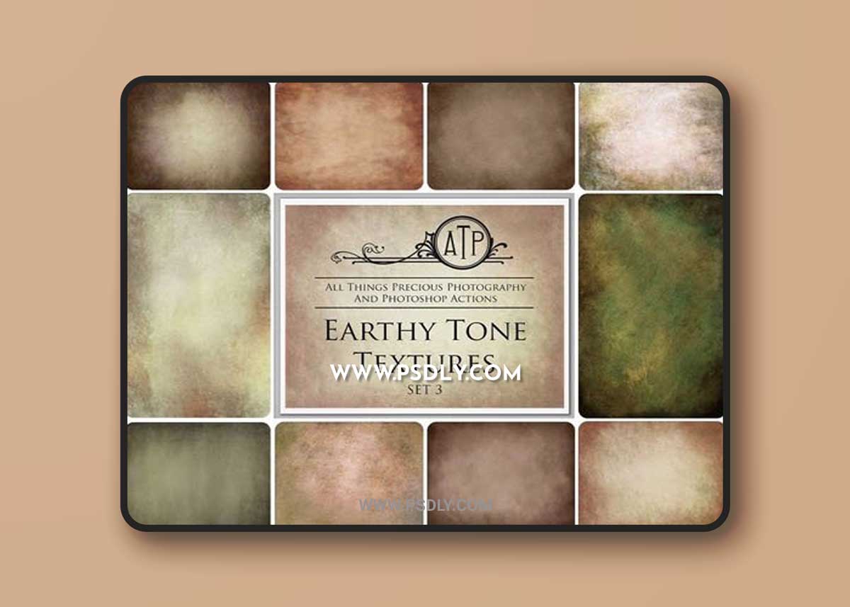 10 Fine Art Textures - EARTHY TONES Set 3