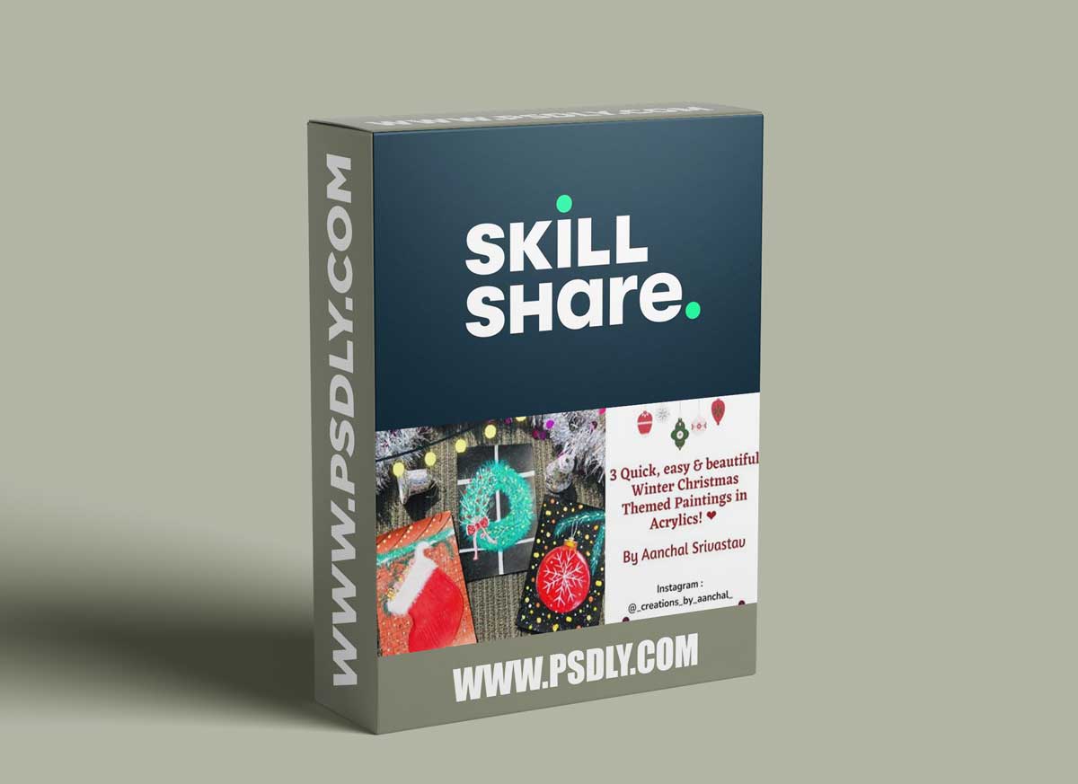 3 Quick, Easy & Beautiful Winter Christmas Themed Paintings With Acrylics!