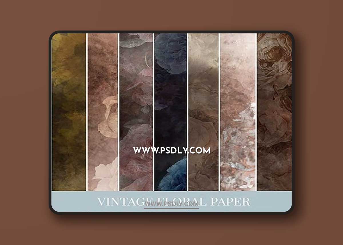 Amanda Diaz - Floral Vintage Paper Textures