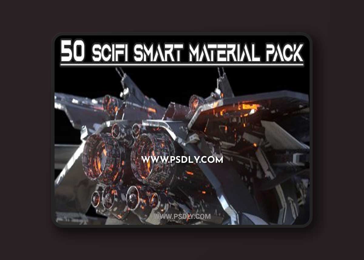 Artstation - 50 High Quality Sci-Fi Smart Material Bundle