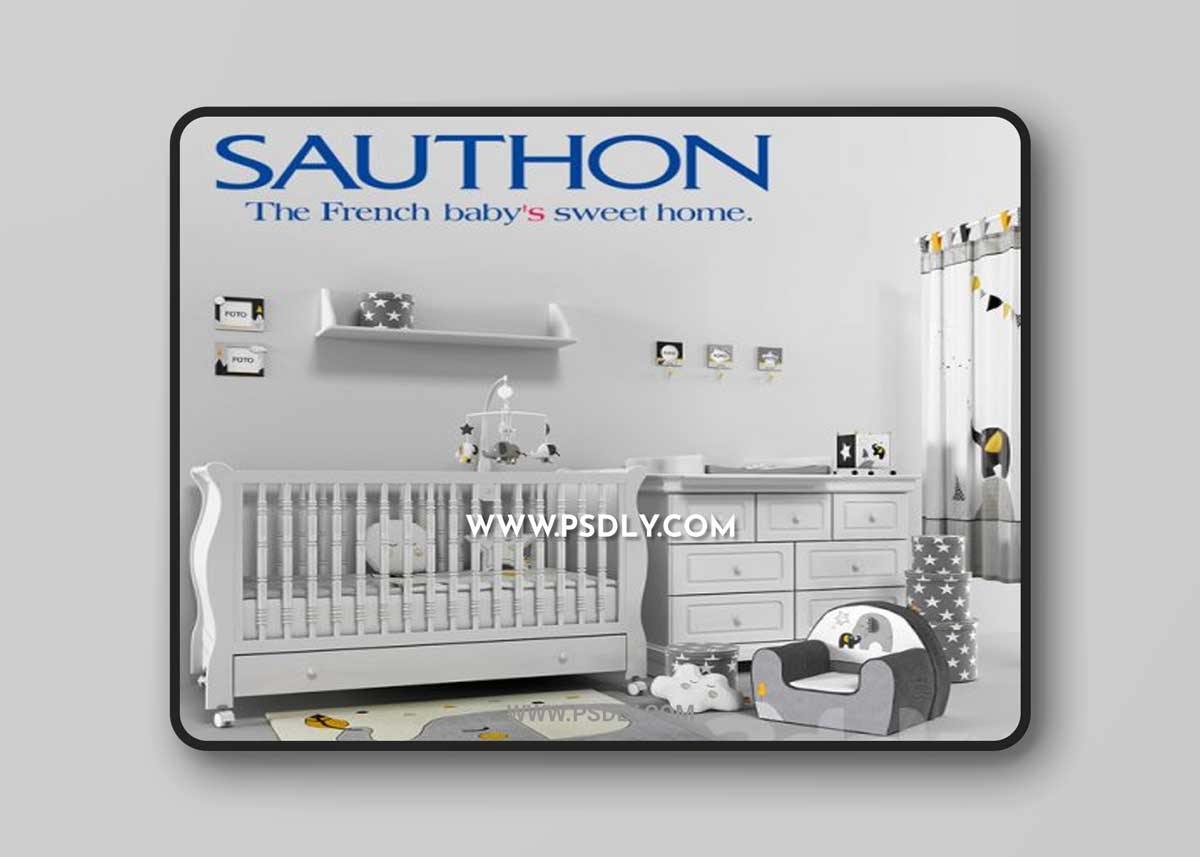 Baby room SAUTHON Babyfan SAUTHON Elodie Blanc 3D Models