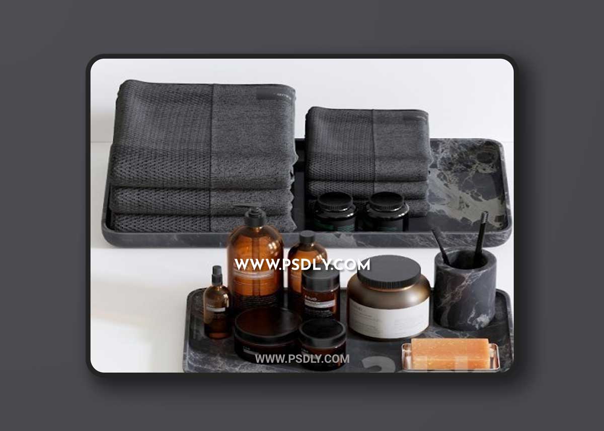 Bathroom Accessories 3d modelBathroom Accessories 3d model