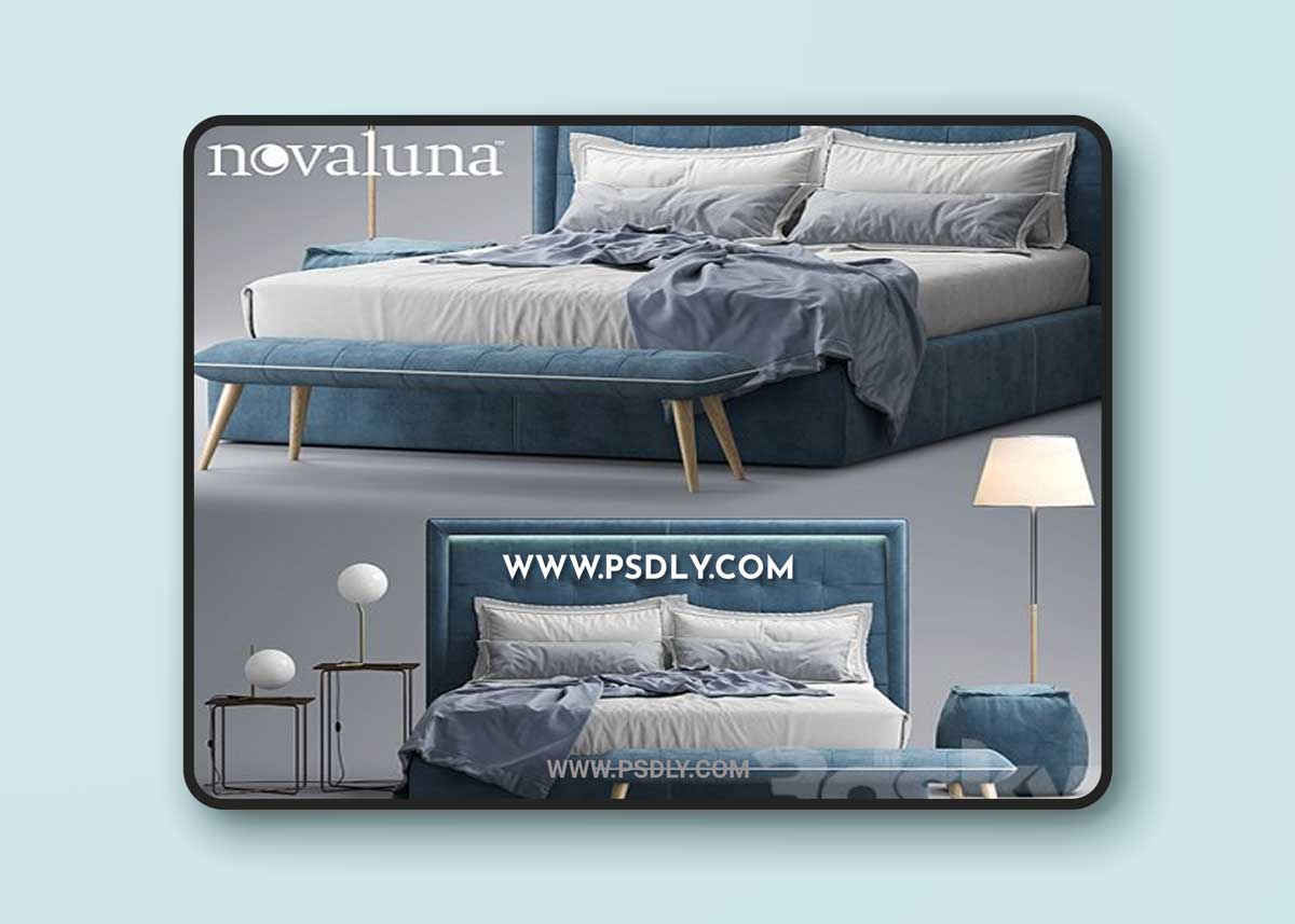 Bed Novaluna PRINCE 3D Models