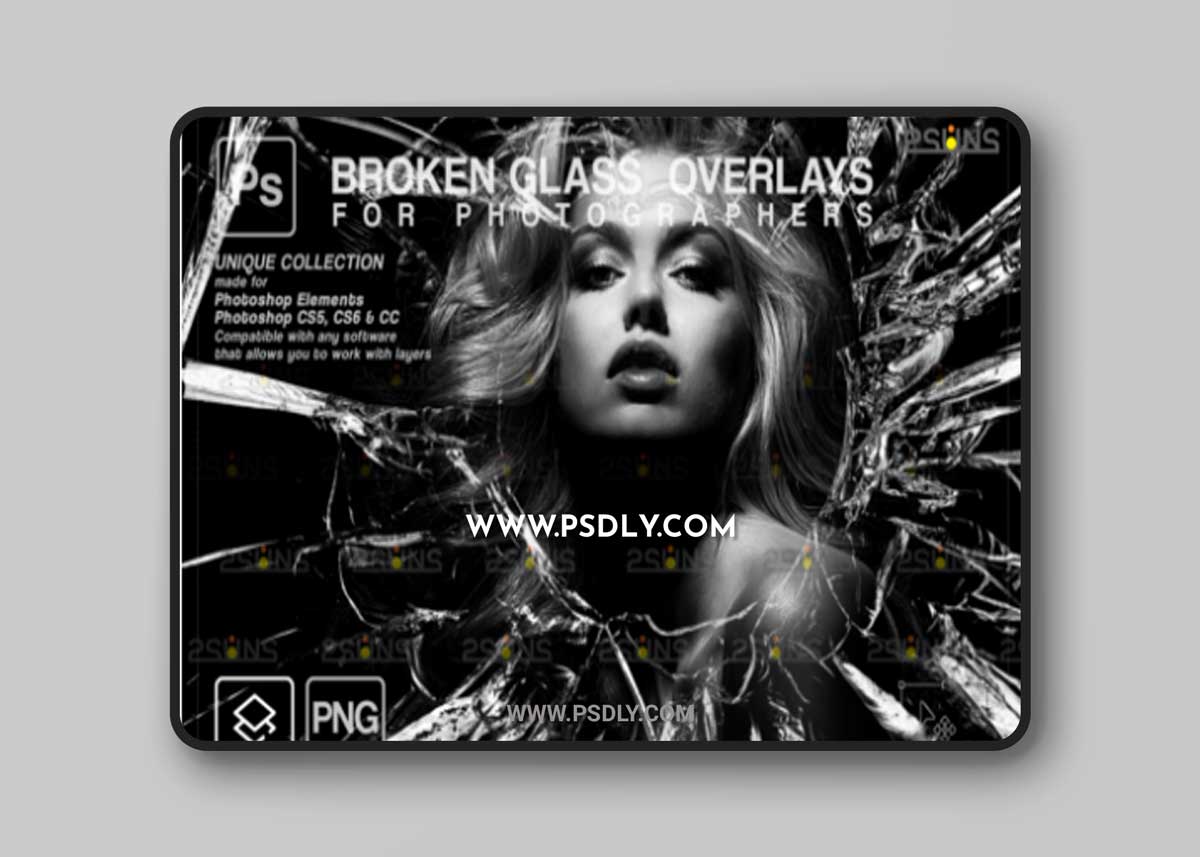 Broken Glass Photoshop Overlay Bundle