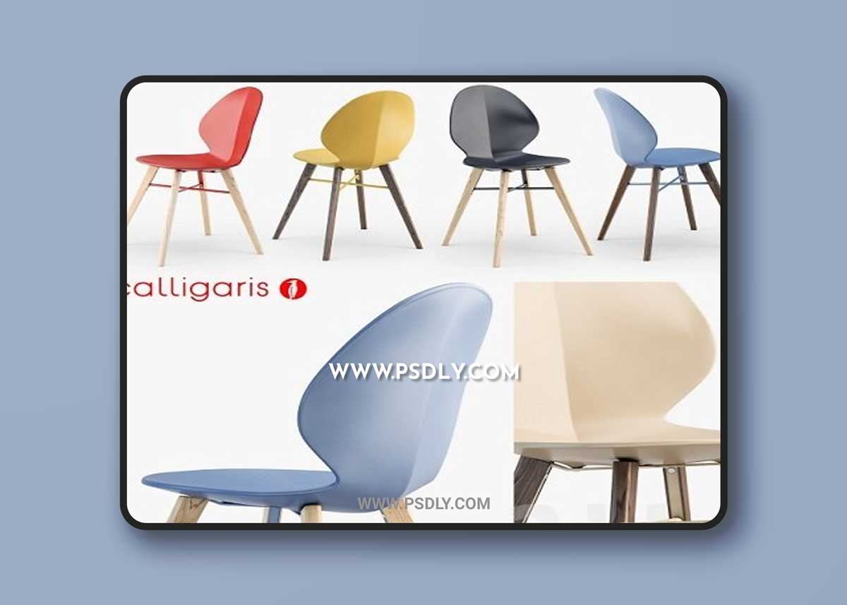Calligaris Basil w chair 3D Models